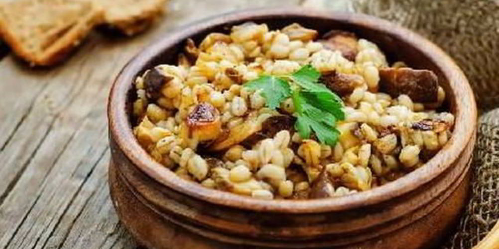 Рецепт плов с грибами и цельнозерновым ячменем