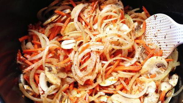 плов с грибами в мультиварке