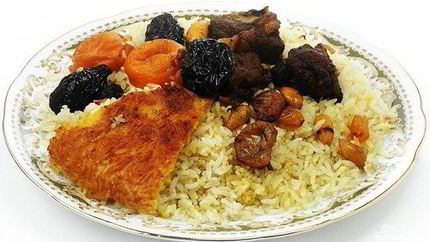 Плов с каштанами и сухофруктами