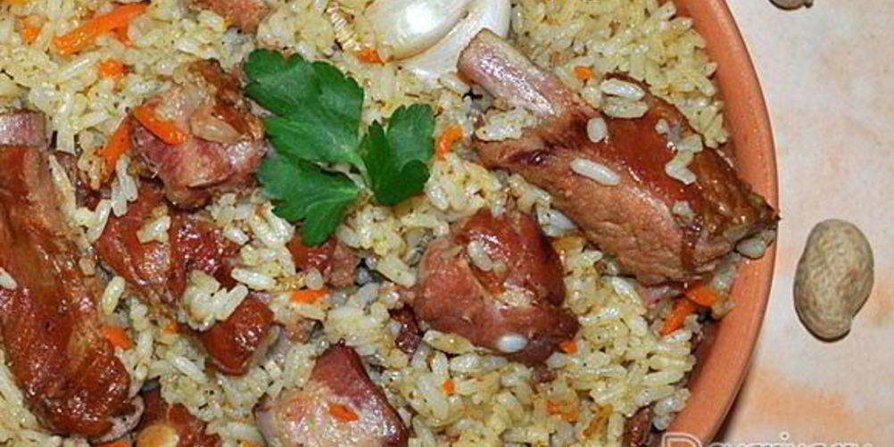 Рецепт плов с копчеными ребрышками