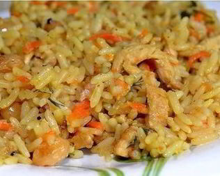 Плов с курицей в мультиварке