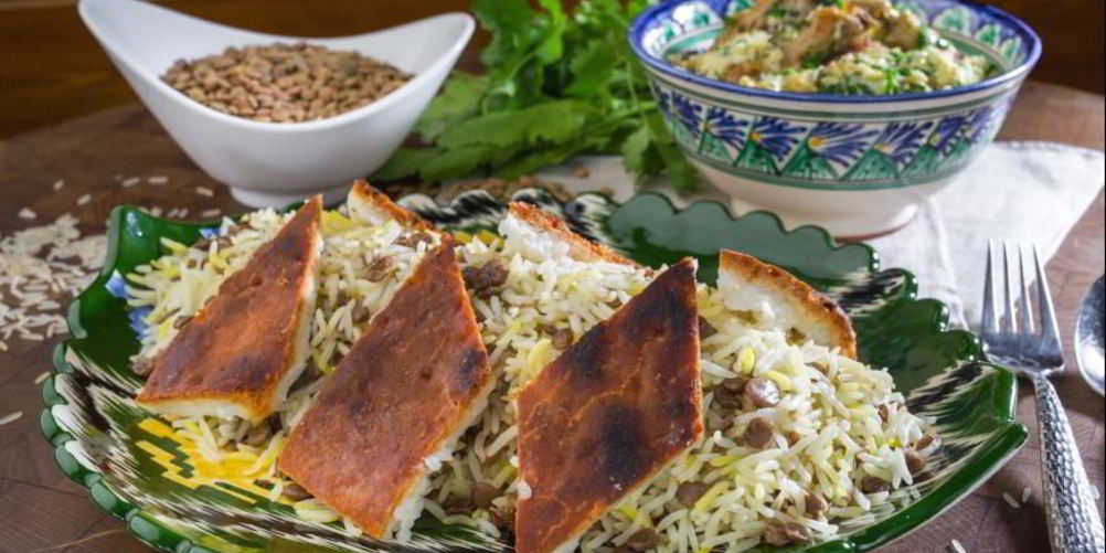 Рецепт плов с обжаренной в яйце курицей и чечевицей чихыртма