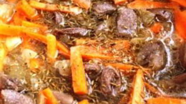 плов с сердечками куриными