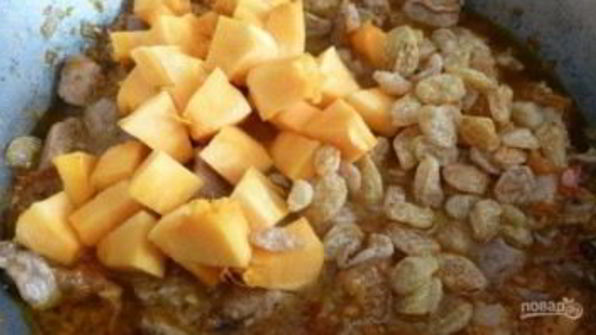 плов с тыквой и мясом