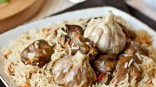 плов с уткой в казане