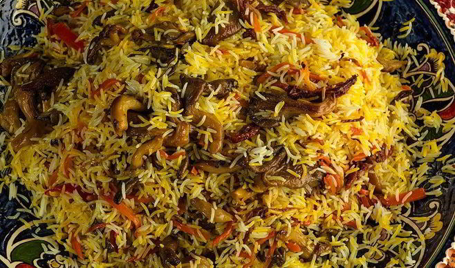 Плов с вешенками