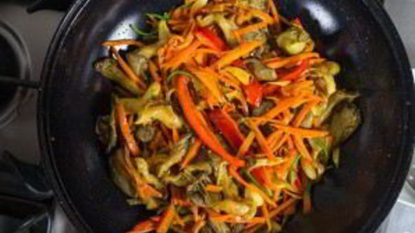 плов с вешенками