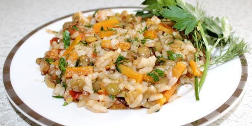 Рецепт полезный плов с чечевицей