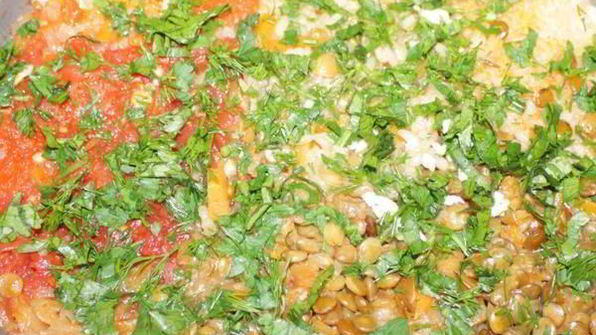 полезный плов с чечевицей