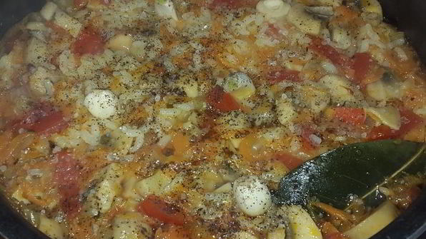 постный плов с грибами