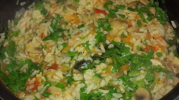 постный плов с грибами