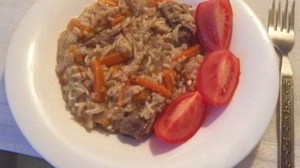 пряный плов с орехами