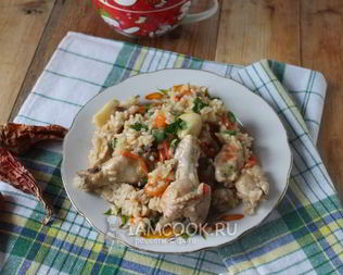 Узбекский плов с курицей