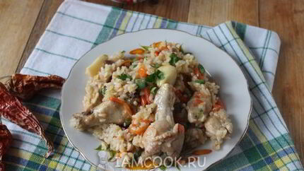 Узбекский плов с курицей