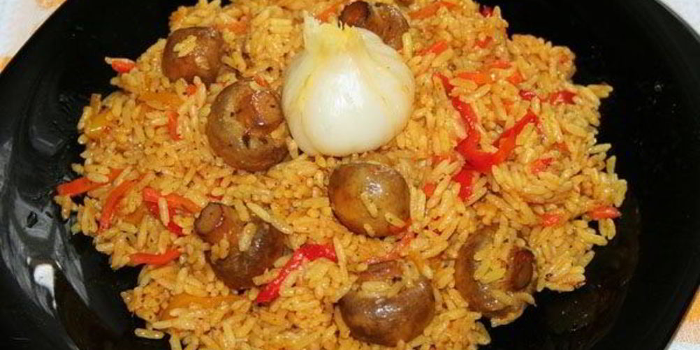 Рецепт вегетарианский плов с грибами