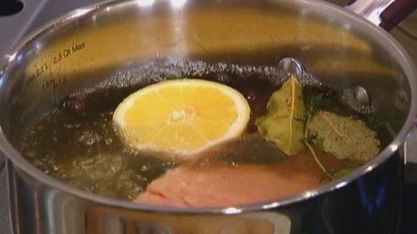 весенний плов с семгой и спаржей