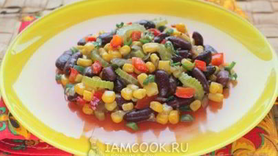 Постный Суккоташ — гарнир из фасоли и кукурузы