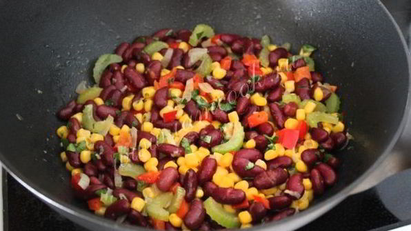 постный суккоташ — гарнир из фасоли и кукурузы