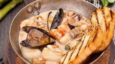 Быстрое рагу из морепродуктов