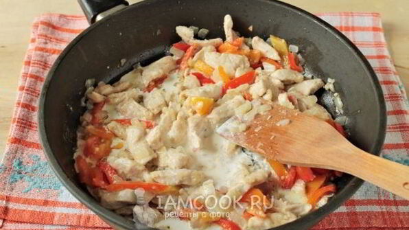 фрикасе из курицы с овощами