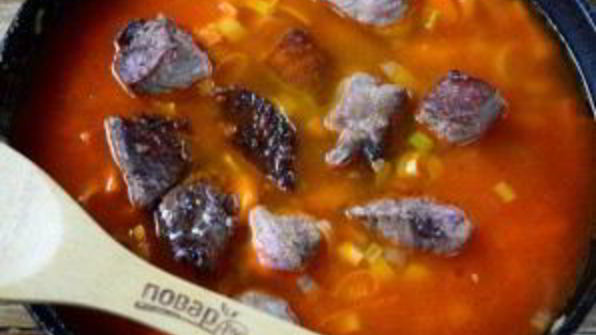 говяжье рагу в томатно-сливочном соусе