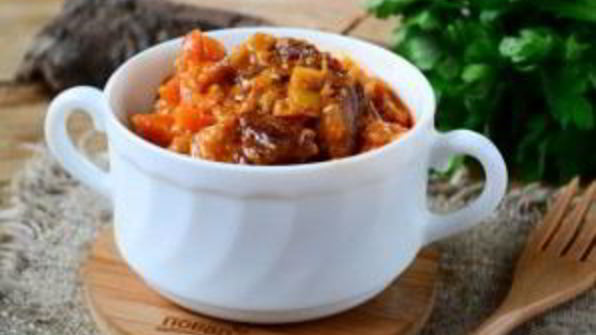 говяжье рагу в томатно-сливочном соусе