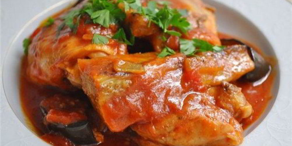 Рецепт куриное рагу в соево-медовом маринаде