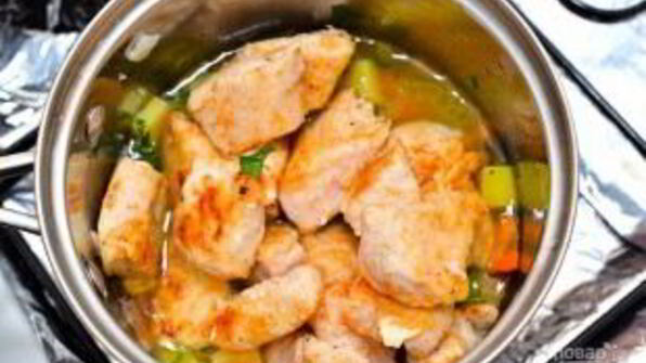 овощное рагу из куриной грудки
