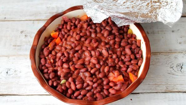 овощное рагу с фаршем в духовке