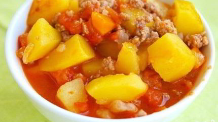 Овощное рагу с фаршем