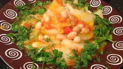 Овощное рагу с фасолью