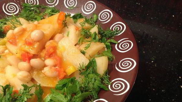 овощное рагу с фасолью