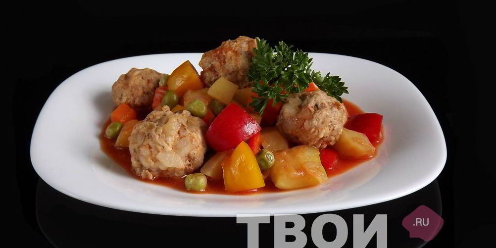 Рецепт овощное рагу с фрикадельками
