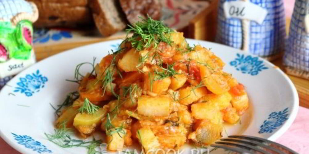 Рецепт овощное рагу с кабачками в мультиварке