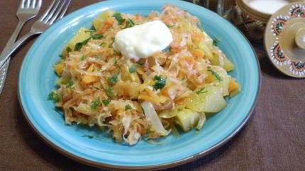 Овощное рагу с капустой