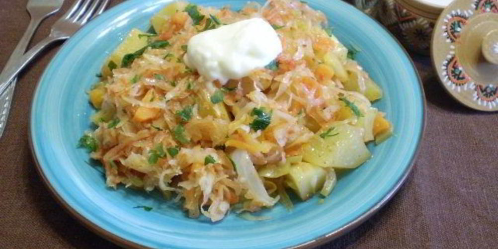 Рецепт овощное рагу с капустой