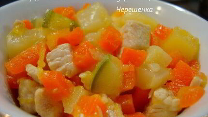 Овощное рагу с курицей