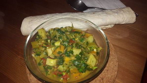 овощное рагу с топинамбуром