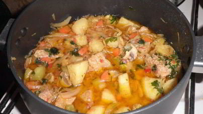 Овощное рагу со свининой