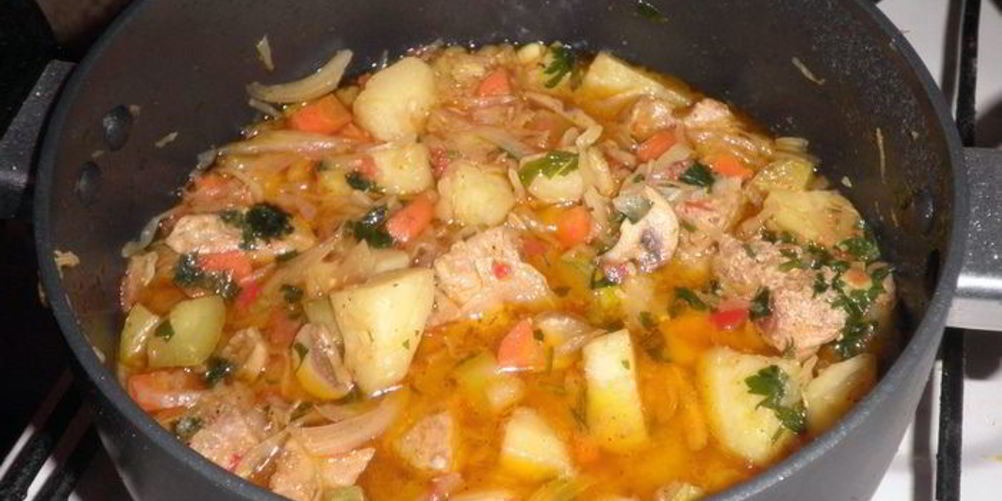 Рецепт овощное рагу со свининой