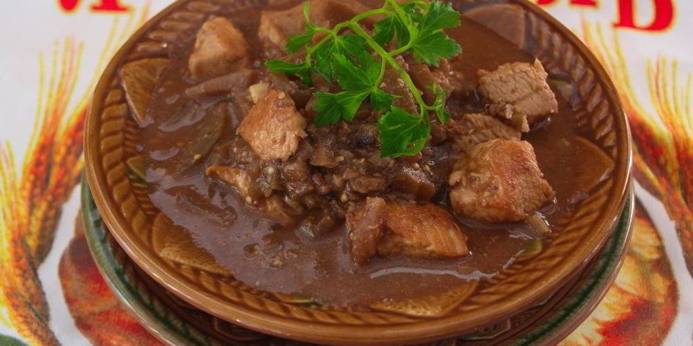 Рецепт рагу из баклажан с мясом