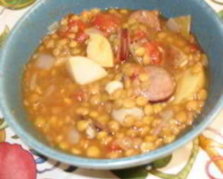 Рагу из чечевицы