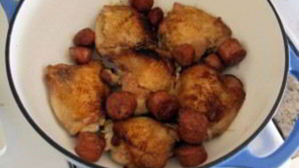 рагу из кабачков с курицей