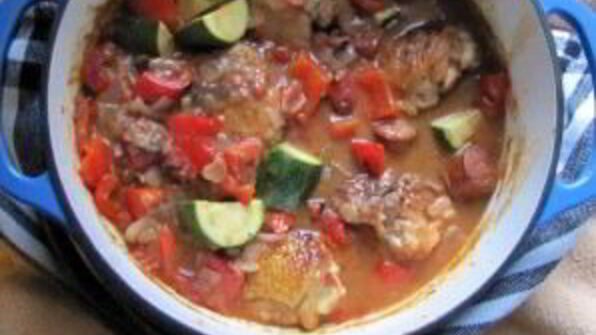 рагу из кабачков с курицей