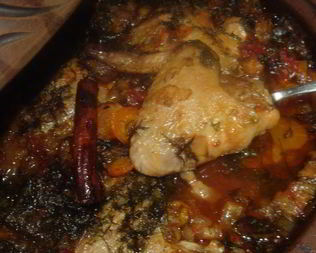 Рагу из куриных крылышек