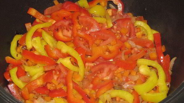 рагу из куриных сердечек в мексиканском стиле