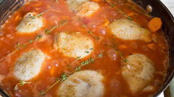 рагу из курицы с морковью и цуккини