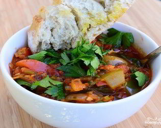 Рагу из помидоров и перца