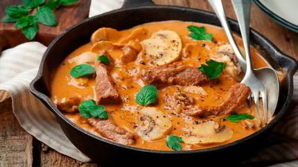 Рагу из телятины с грибами