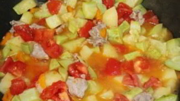 рагу из телятины с овощами